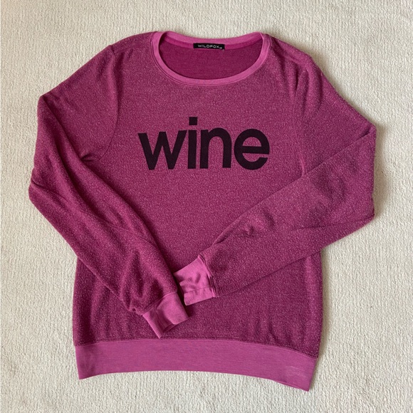 Wildfox XS long sleeve jumper ‘wine’ lover - Picture 2 of 5